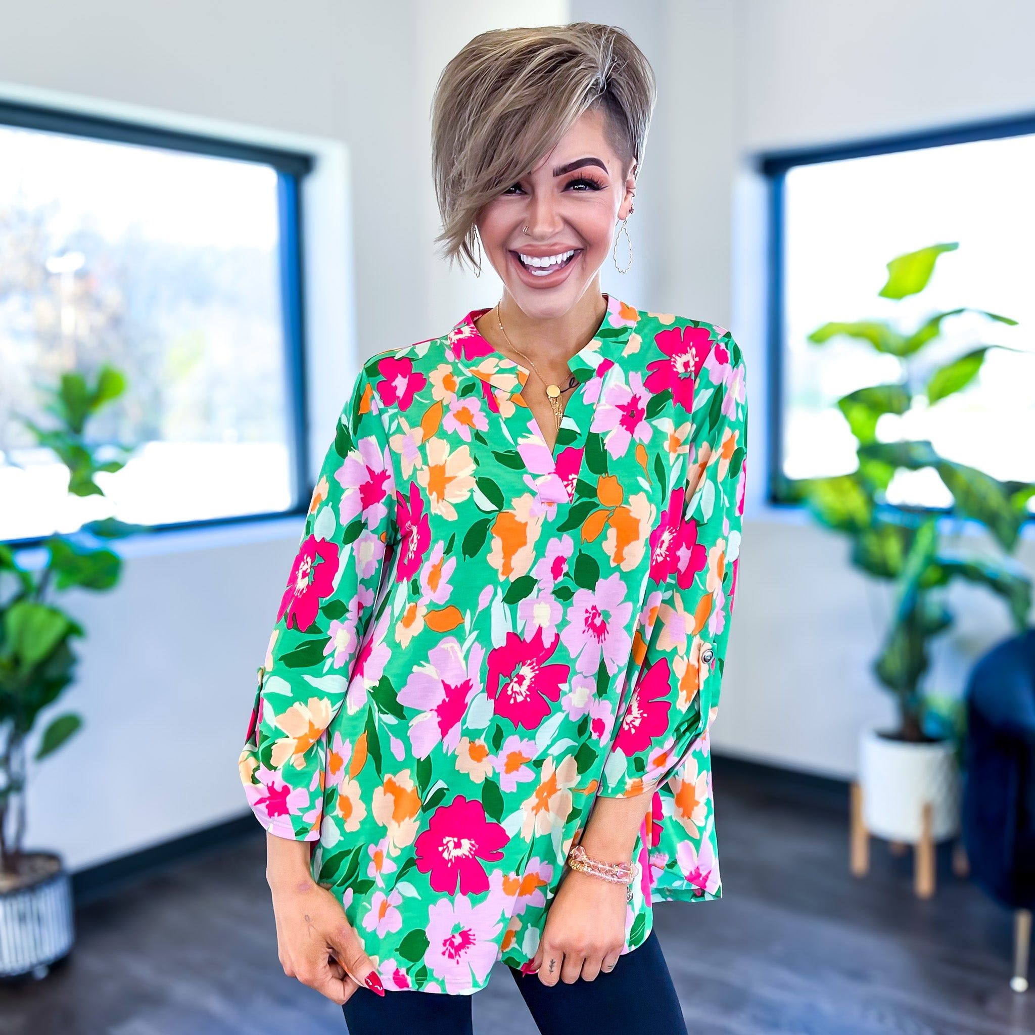 Green Multi Floral Lizzy Top sold by ZZs product image thumbnail 2