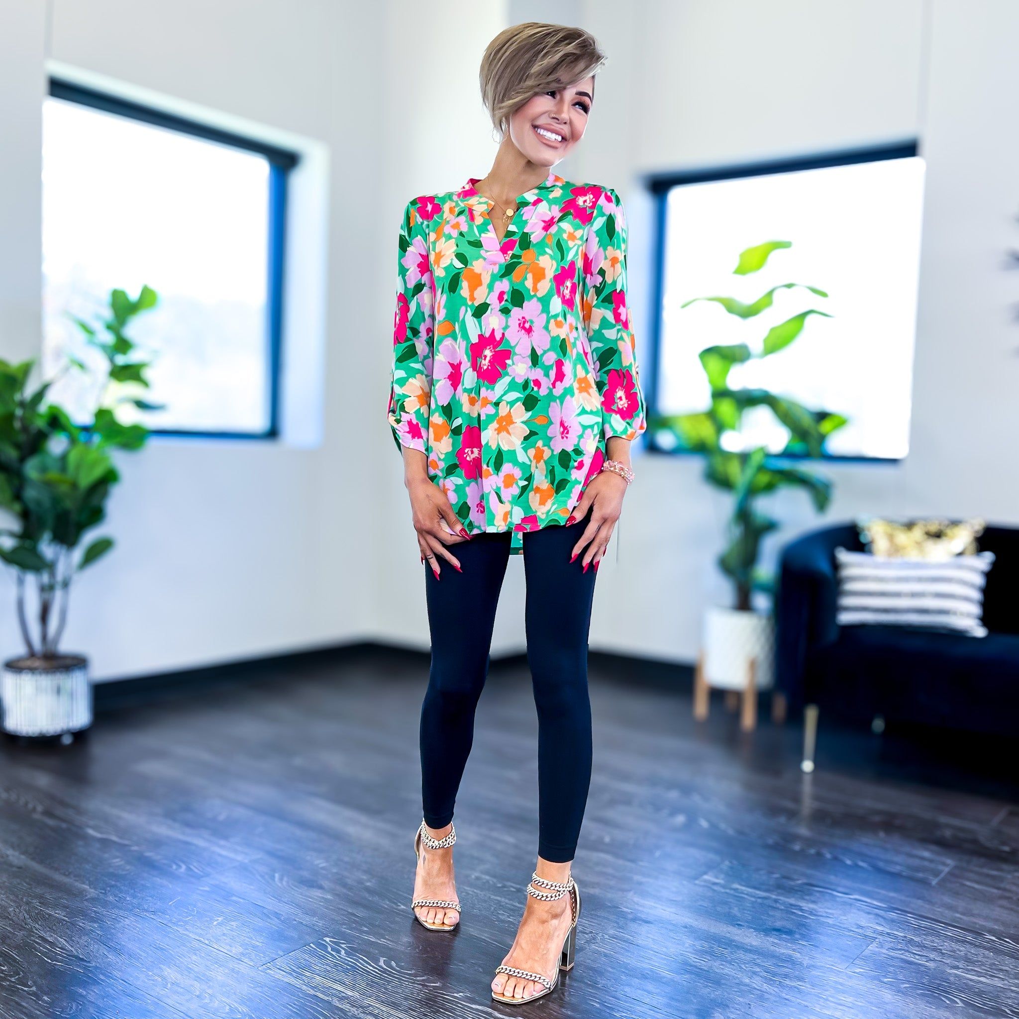 Green Multi Floral Lizzy Top sold by ZZs product image thumbnail 3