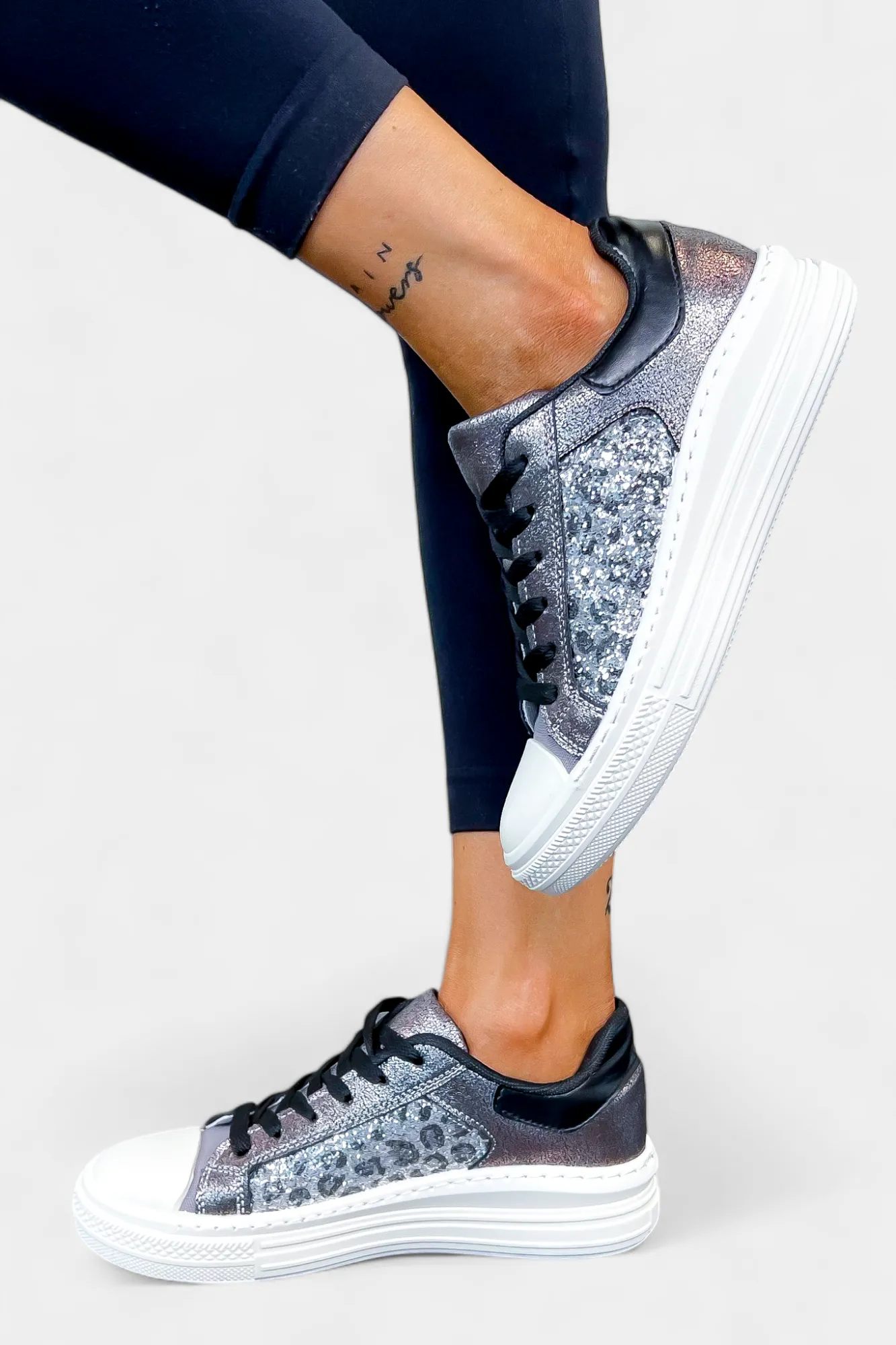 Pewter Leopard Sneakers sold by ZZs
