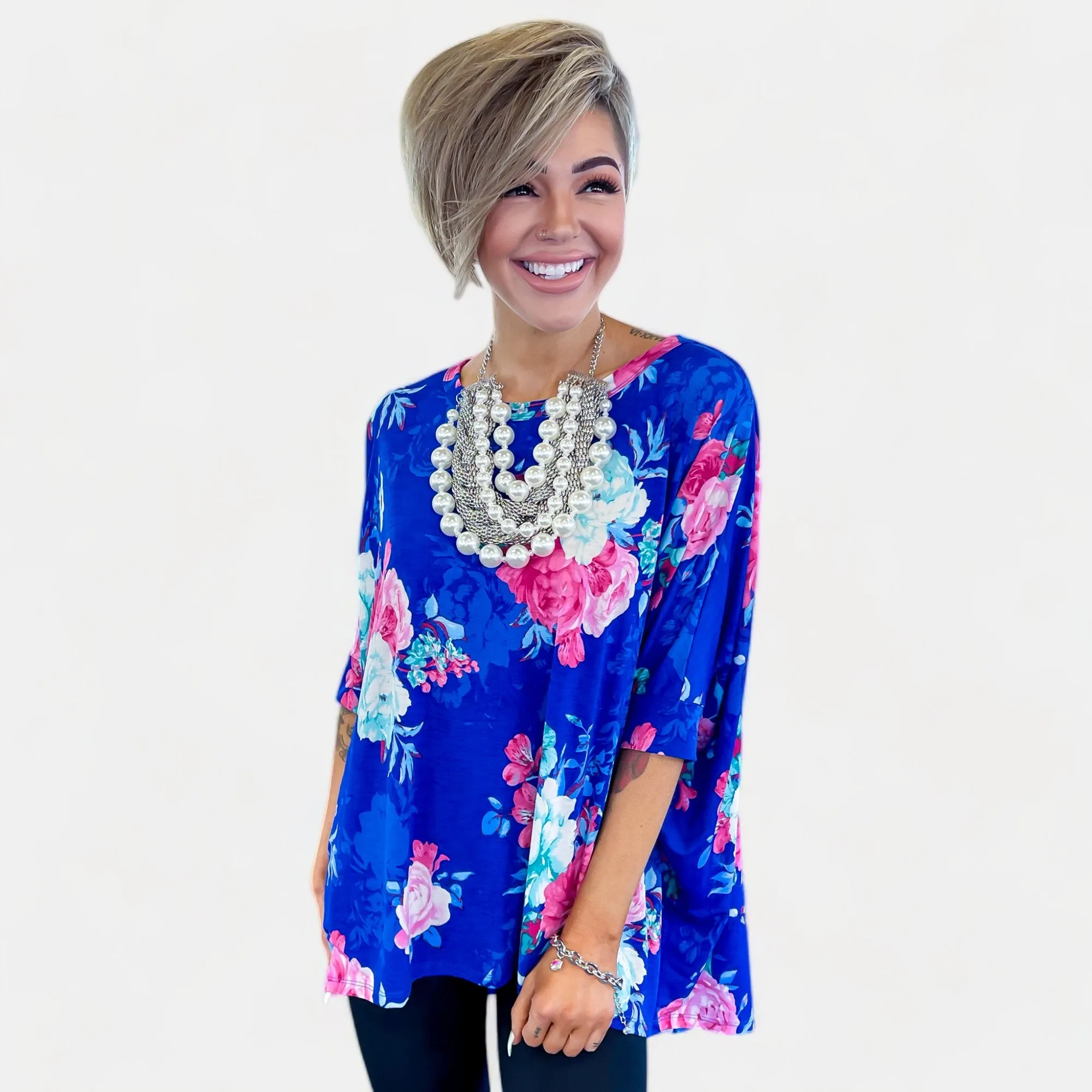 Royal Floral Essential Top sold by ZZs
