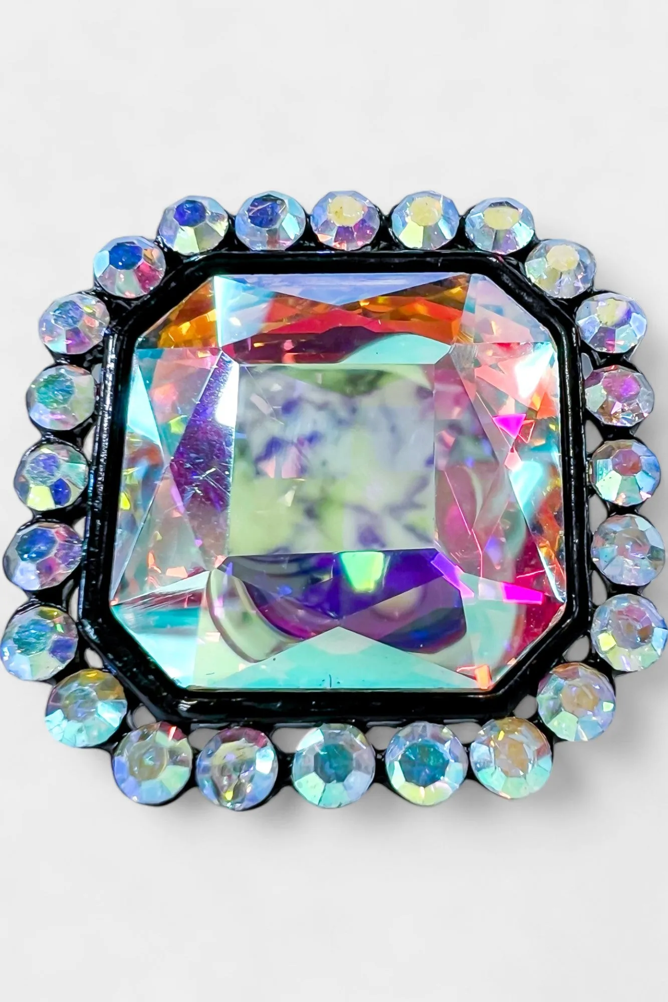 Black Square Stone Stretch Ring sold by ZZs product image thumbnail 4