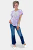 Lavender Floral Lizzy Short Sleeve Top sold by ZZs