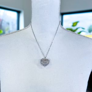 【STONEHENgE】Silver Material Heart Cubic Necklace SA24D38T STONEHENgE】Silver Material Heart Cubic Necklace SA24D38T