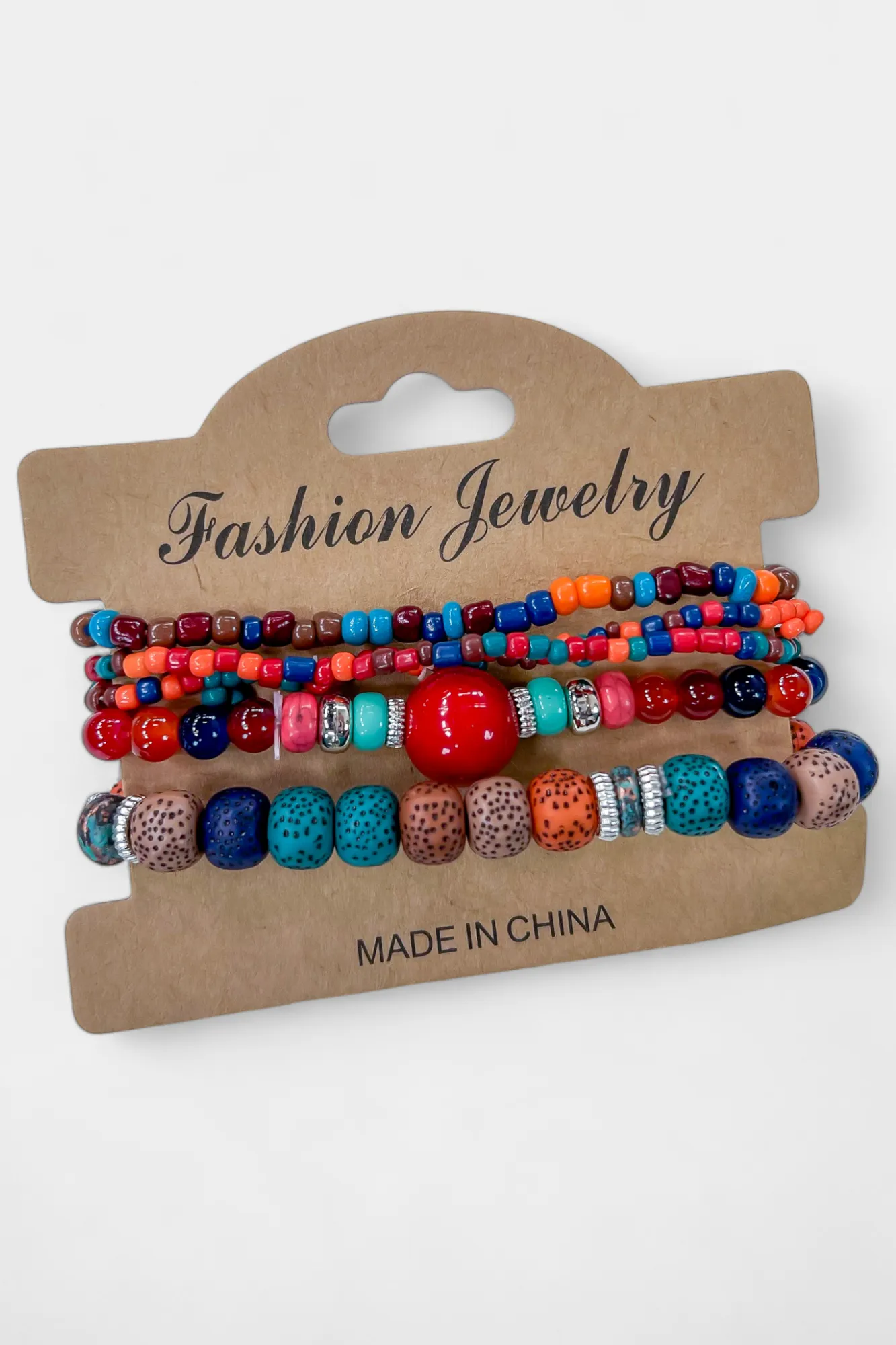 Multi Mixed Bead Stretch Bracelet Set sold by ZZs product image thumbnail 3