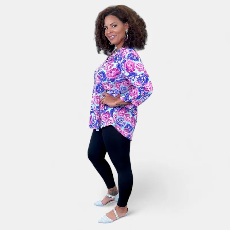 Multi Rose Lizzy Top sold by ZZs