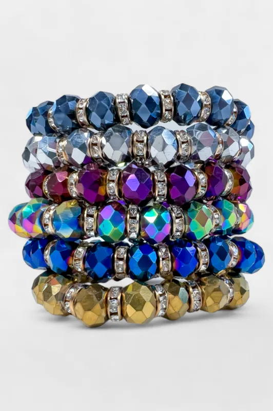 Faceted Beaded Stretch Bracelets sold by ZZs