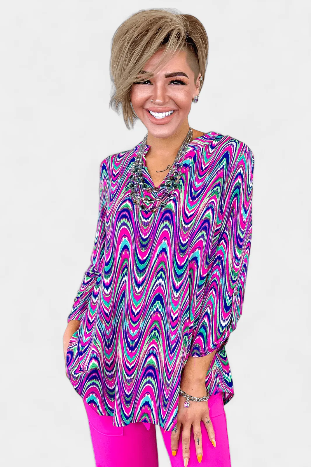 Multi Abstract Lizzy Top sold by ZZs product image thumbnail 3