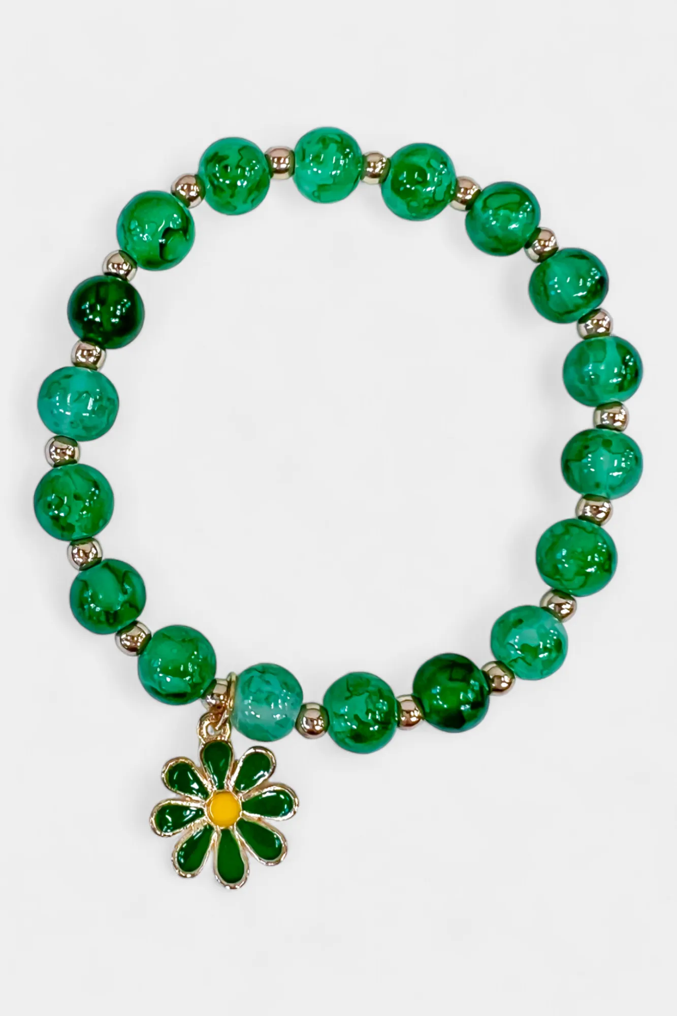 Flower Charm Glass Bead Bracelet sold by ZZs product image thumbnail 5