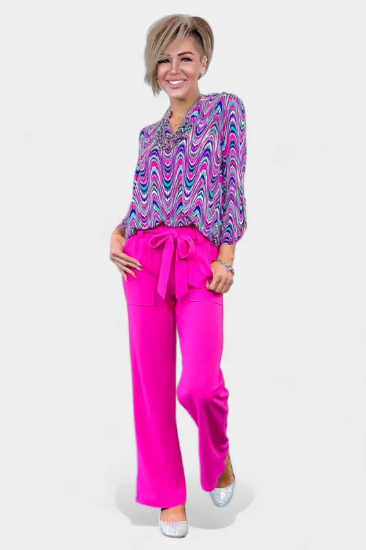 Multi Abstract Lizzy Top sold by ZZs