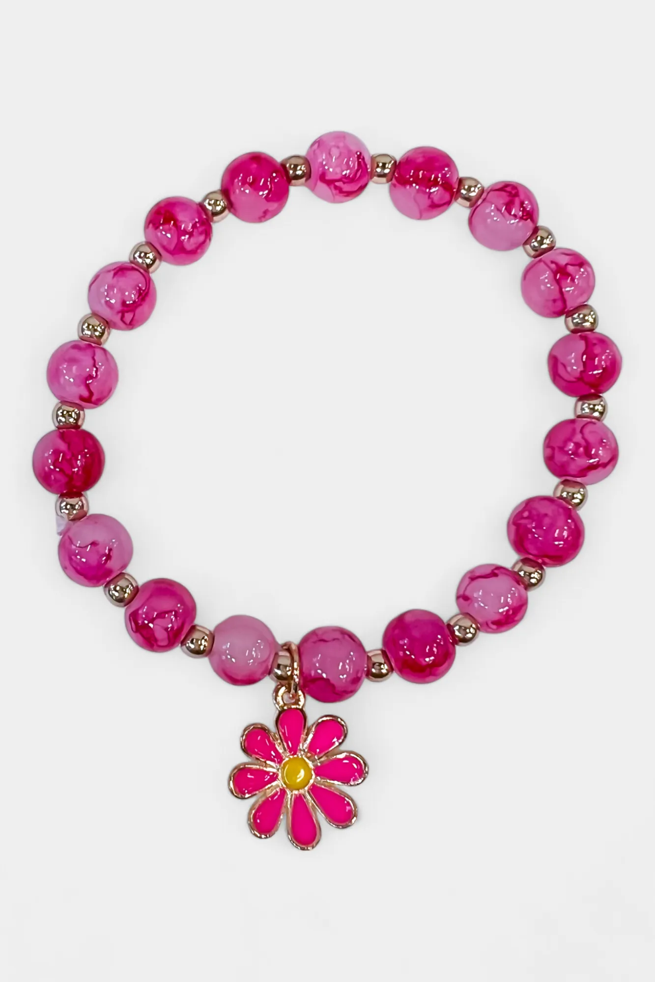 Flower Charm Glass Bead Bracelet sold by ZZs product image thumbnail 4