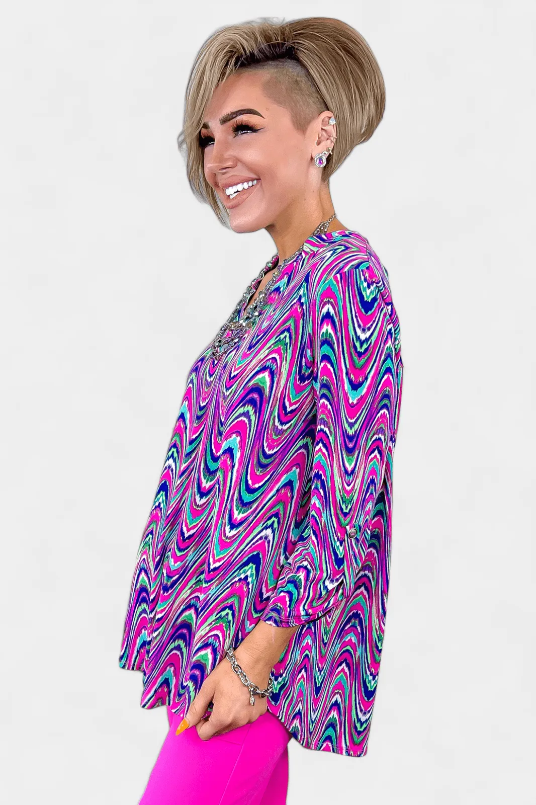 Multi Abstract Lizzy Top sold by ZZs product image thumbnail 4