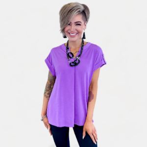 Lavender Lizzy Short Sleeve Top sold by ZZs