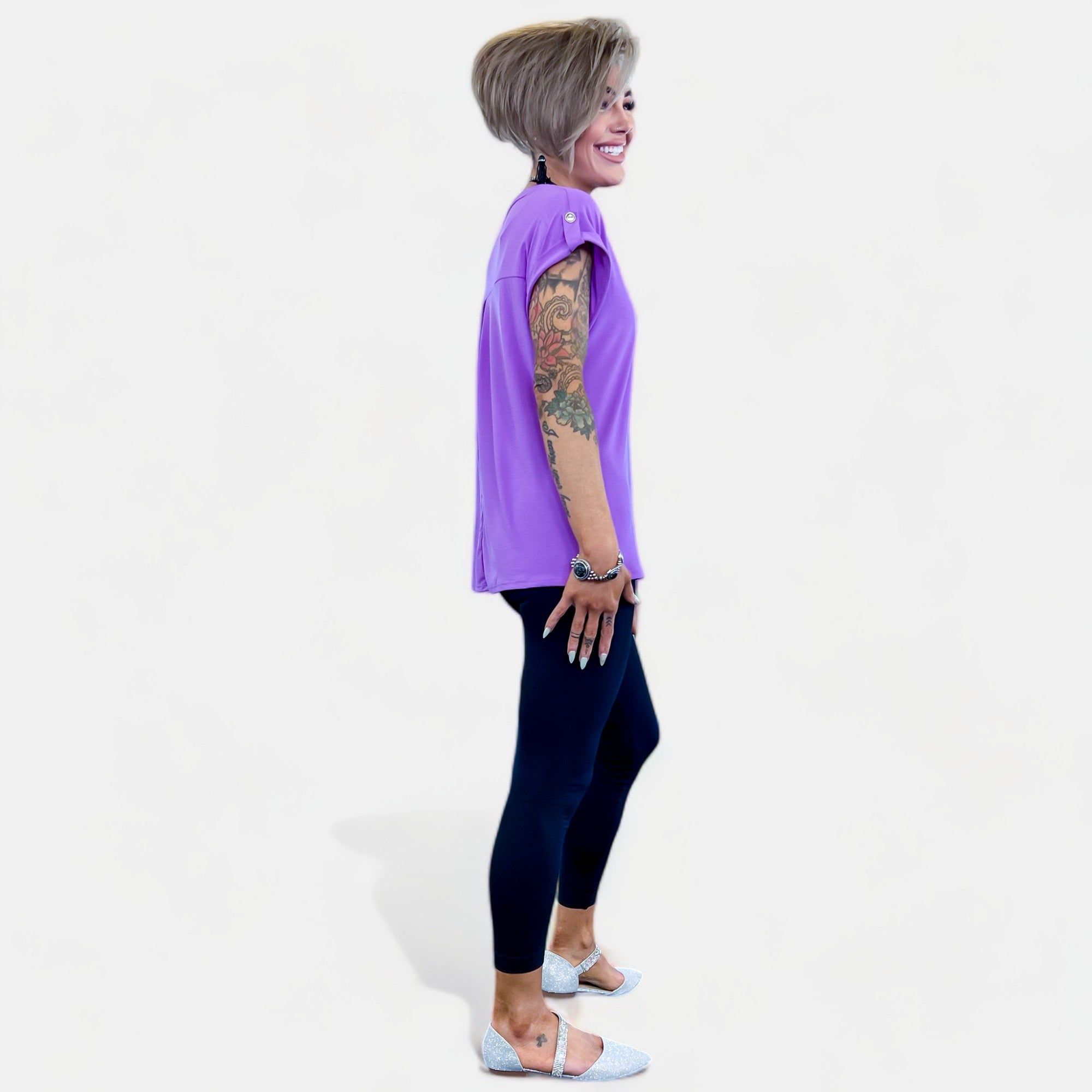 Lavender Lizzy Short Sleeve Top sold by ZZs product image thumbnail 5