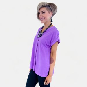 Lavender Lizzy Short Sleeve Top sold by ZZs