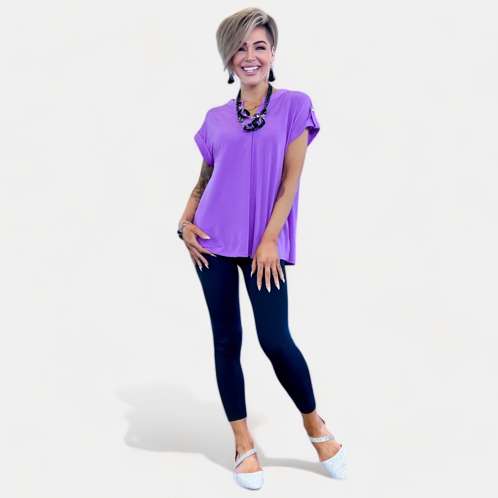 Lavender Lizzy Short Sleeve Top sold by ZZs product image thumbnail 3