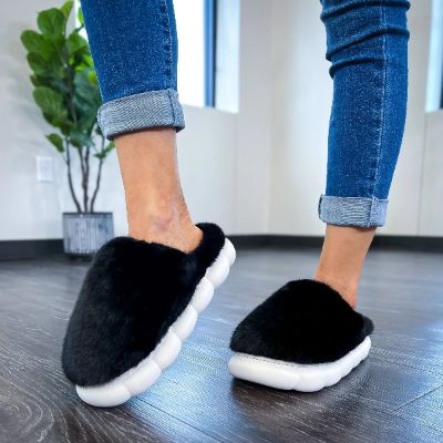 Black Alina Slippers sold by ZZs