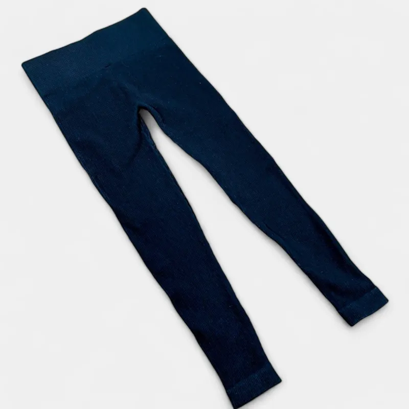 Black Ribbed Seamless Leggings sold by ZZs