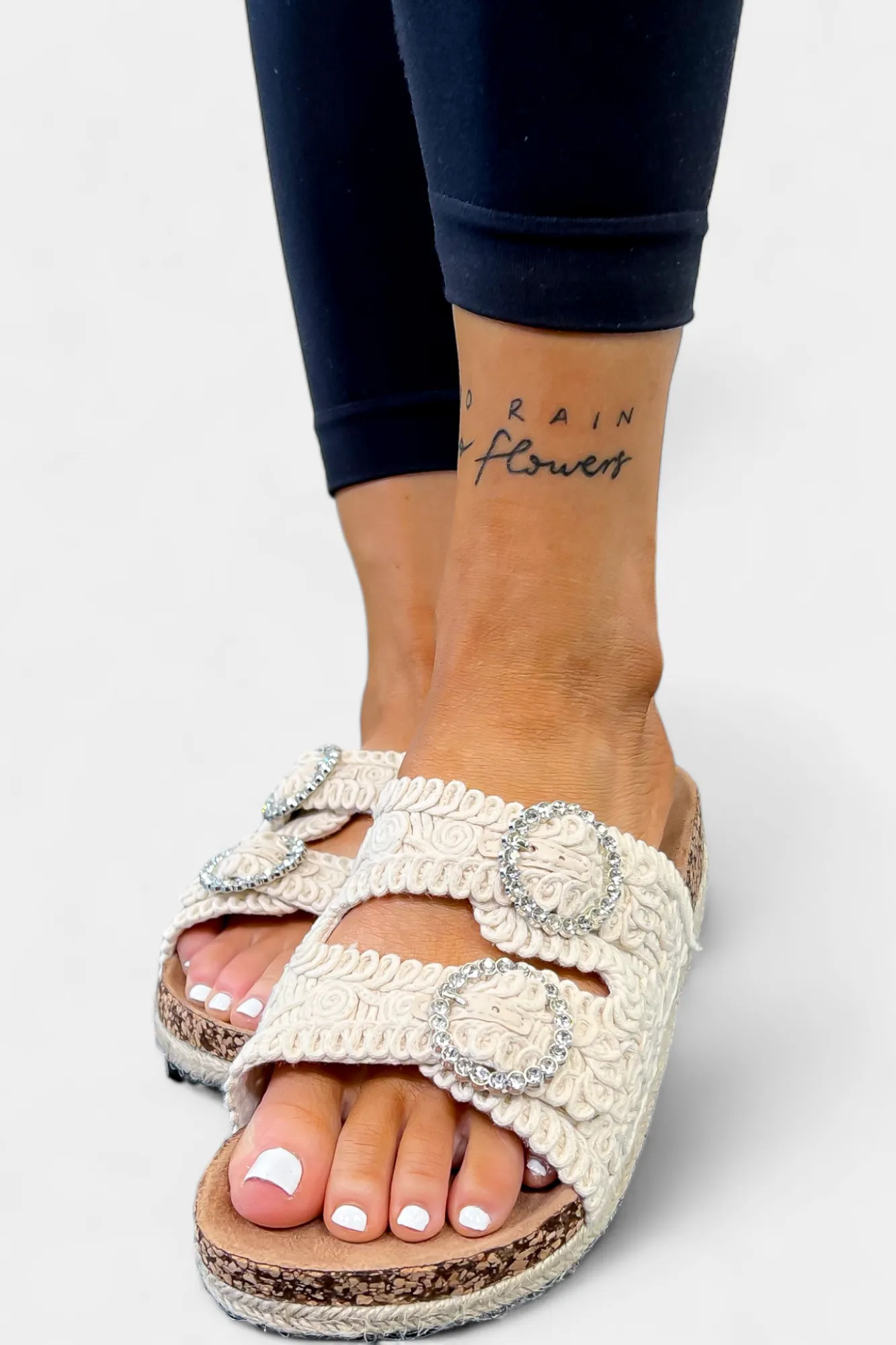 Beige Knit Slip On Sandals sold by ZZs product image thumbnail 5