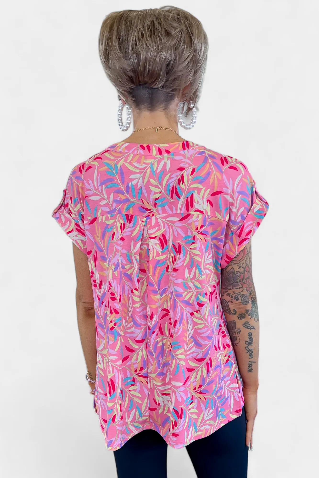 Coral Floral Lizzy Short Sleeve Top sold by ZZs product image thumbnail 5
