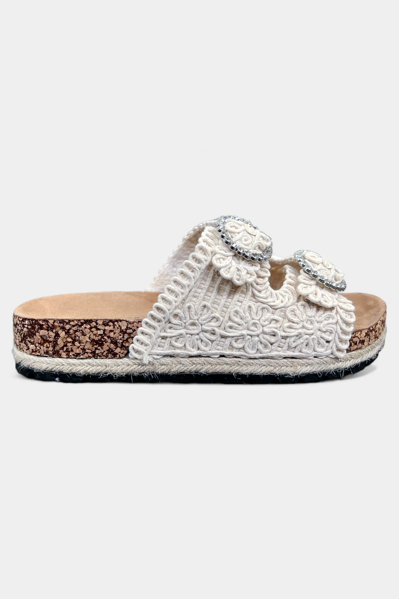 Beige Knit Slip On Sandals sold by ZZs