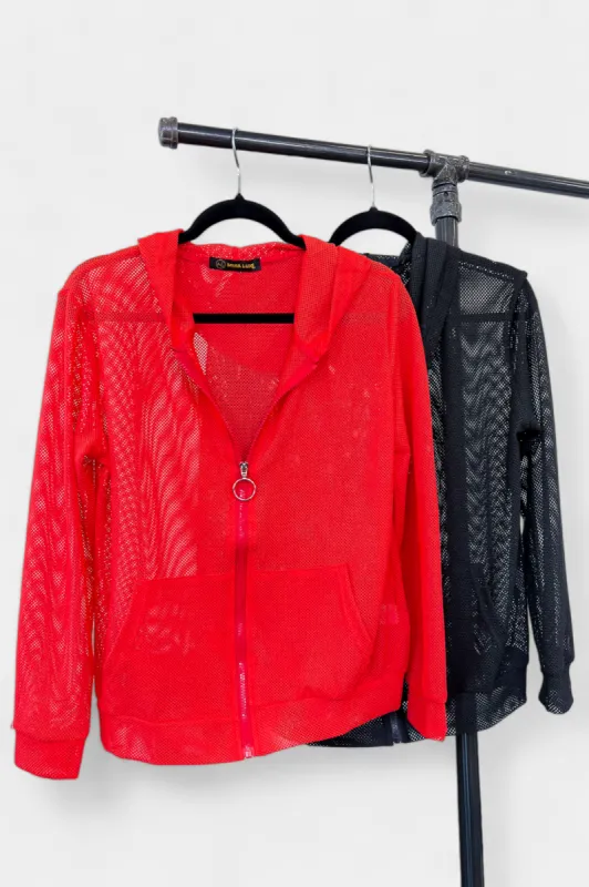 Mesh Zip Up Jacket sold by ZZs