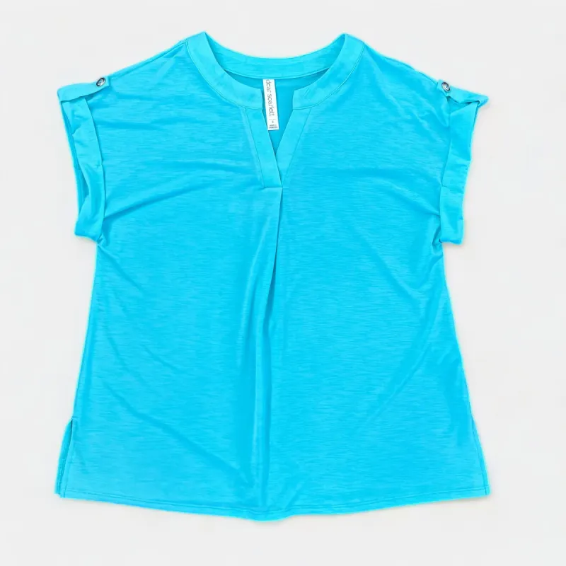 Neon Blue Lizzy Short Sleeve Top [NO RETURNS] sold by ZZs