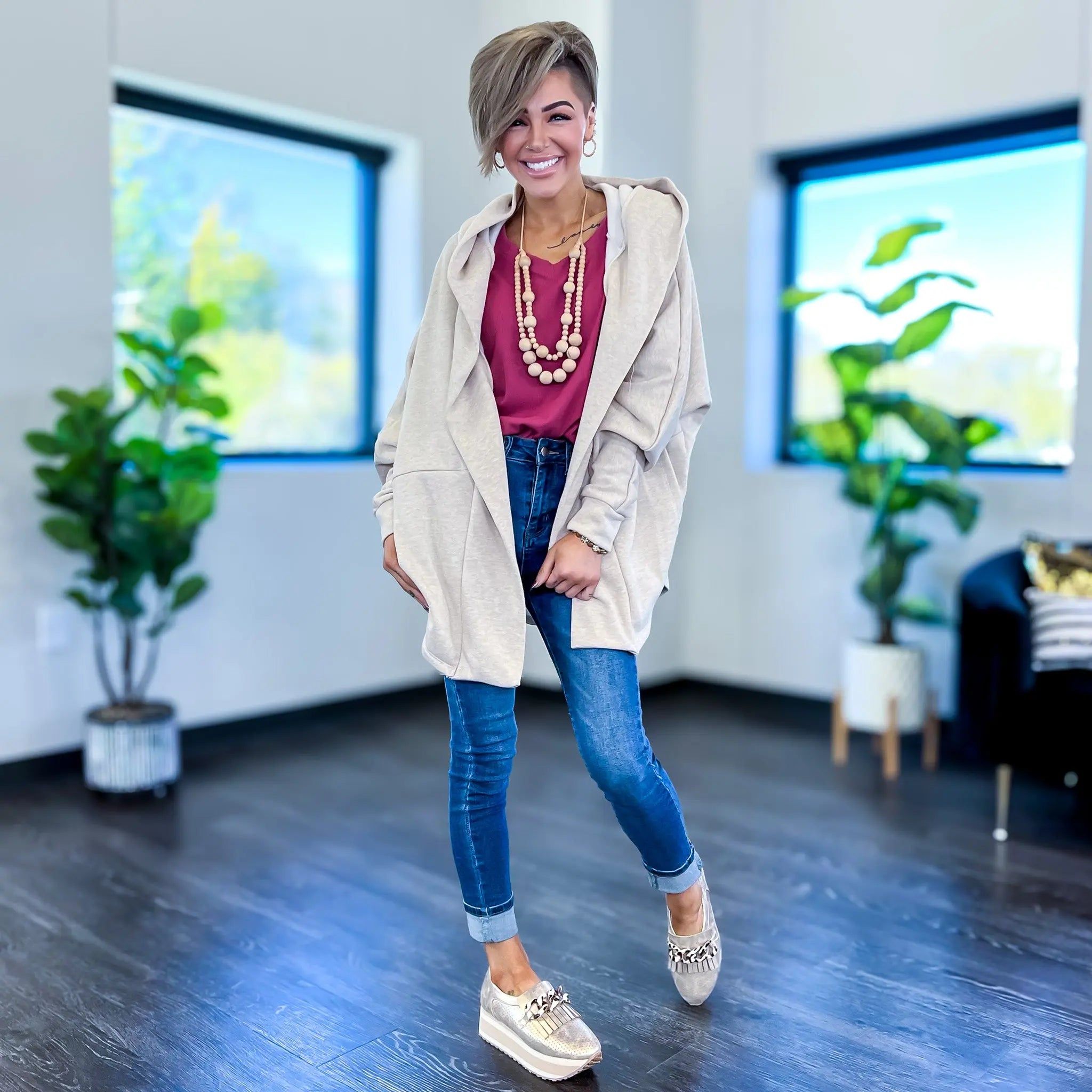 Oatmeal Johnni Cozy Cardigan sold by ZZs product image thumbnail 5