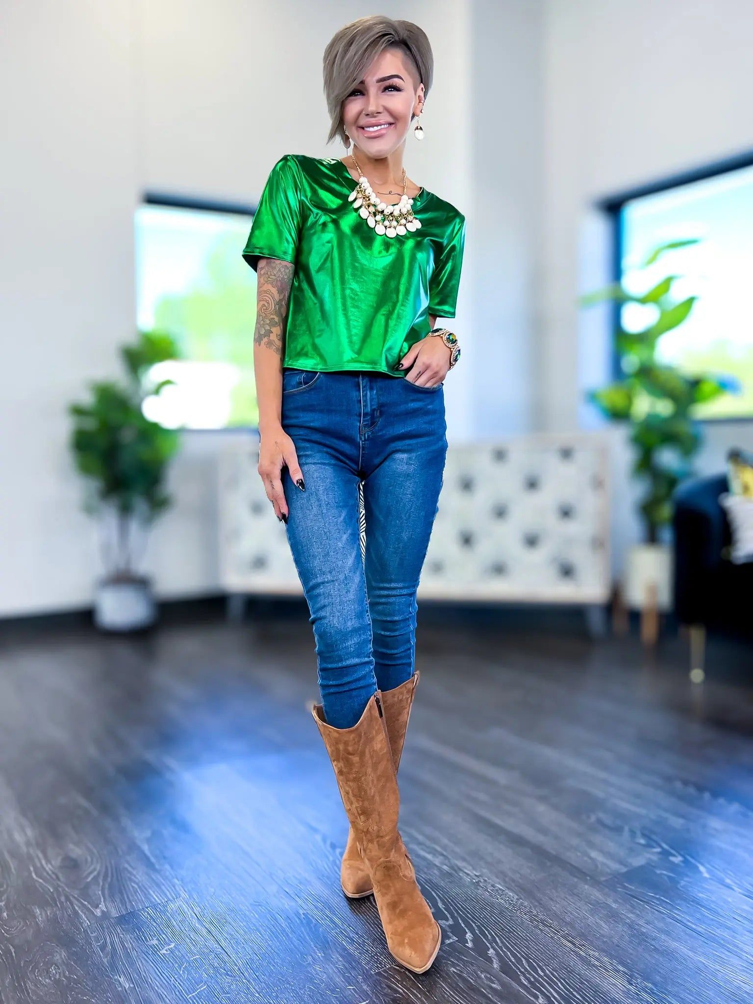 Metallic Top | Green sold by ZZs product image thumbnail 2