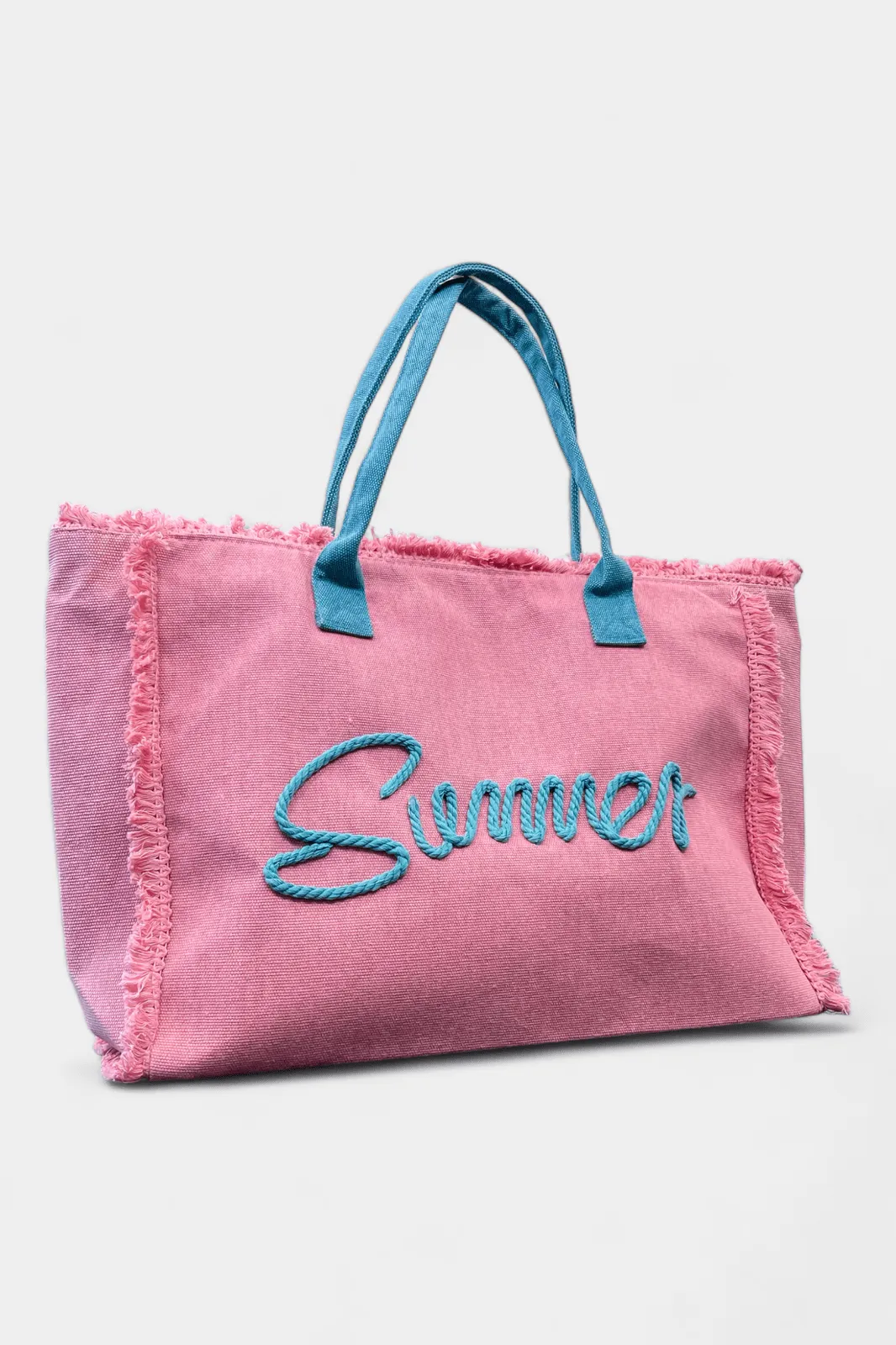 Pink Summer Fringe Canvas Bag sold by ZZs