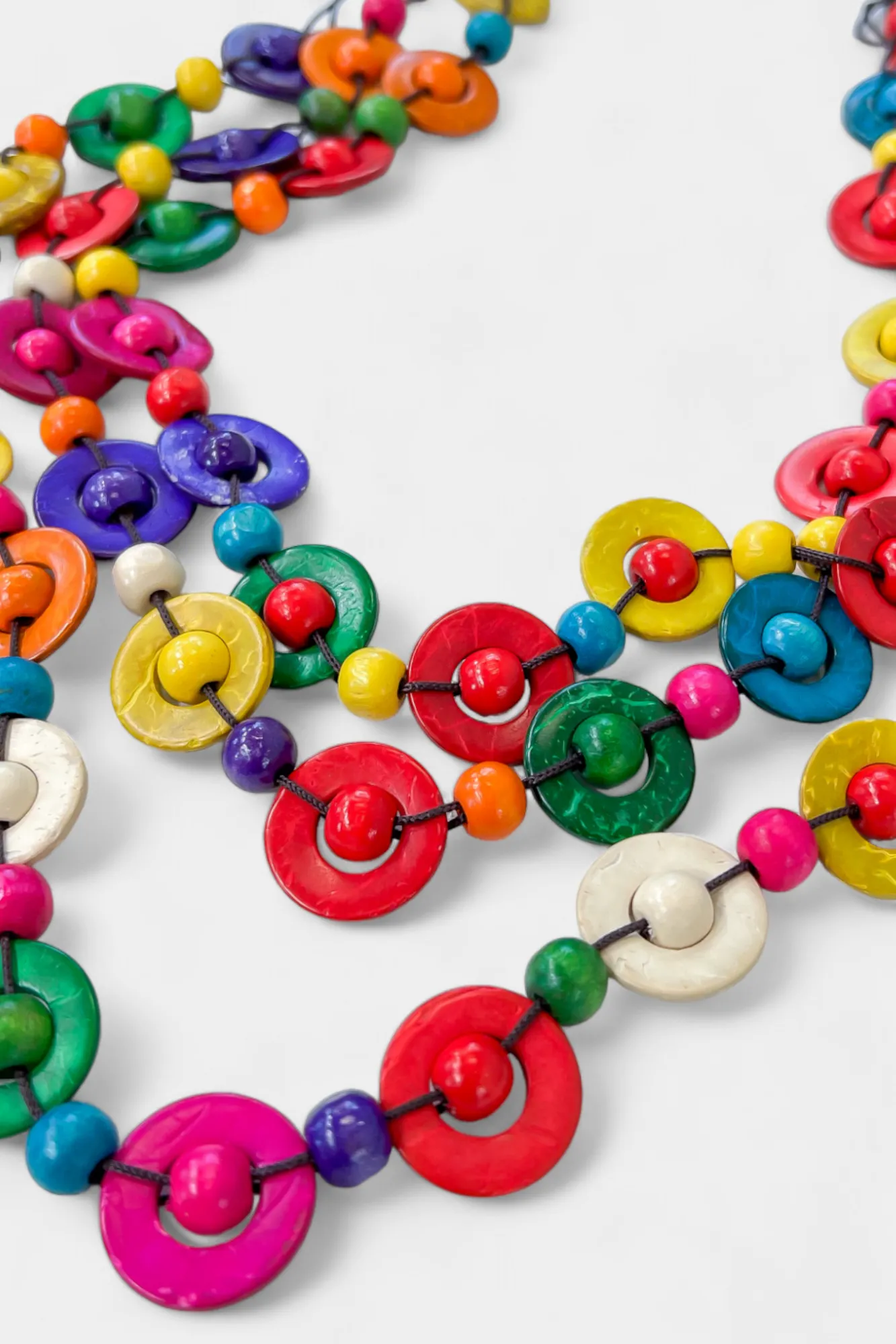 Wood Bead Statement Necklace sold by ZZs product image thumbnail 3