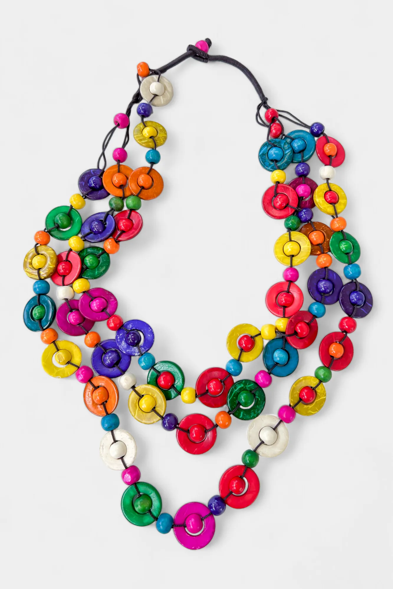 Wood Bead Statement Necklace sold by ZZs