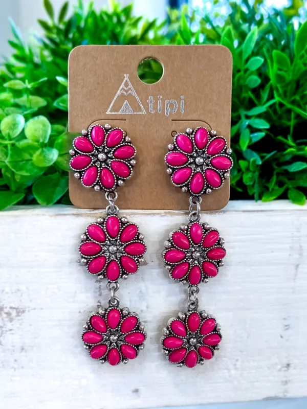 Layered Earrings | Fuchsia sold by ZZs