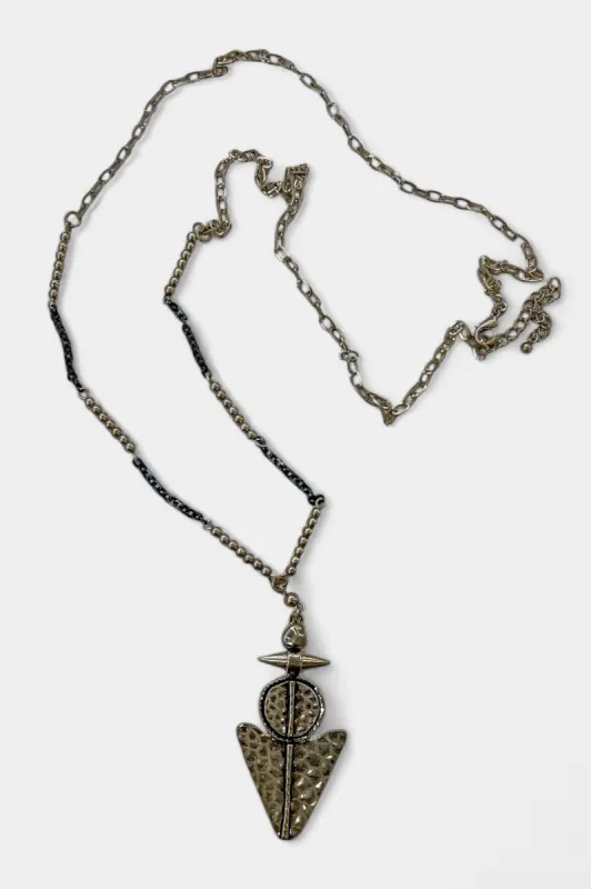 Gold Arrowhead Pendant Necklace sold by ZZs