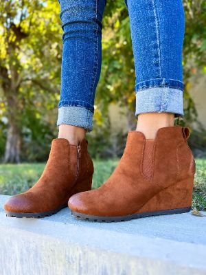 Whiskey Wedge Bootie sold by ZZs