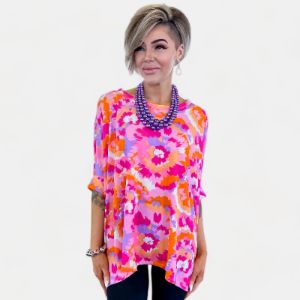 Pink Multi Tie Dye Essential Top sold by ZZs