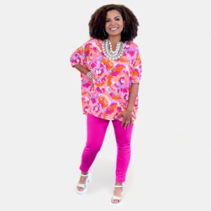 Pink Multi Tie Dye Essential Top sold by ZZs