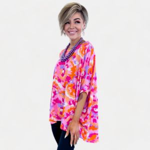 Pink Multi Tie Dye Essential Top sold by ZZs
