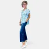 Blue Multi Soft Floral Lizzy Short Sleeve Top [NO RETURNS] sold by ZZs