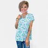 Blue Multi Soft Floral Lizzy Short Sleeve Top [NO RETURNS] sold by ZZs