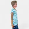 Blue Multi Soft Floral Lizzy Short Sleeve Top [NO RETURNS] sold by ZZs