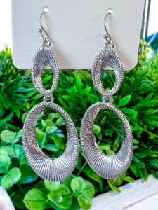 Classy Textured Earrings | Silver sold by ZZs