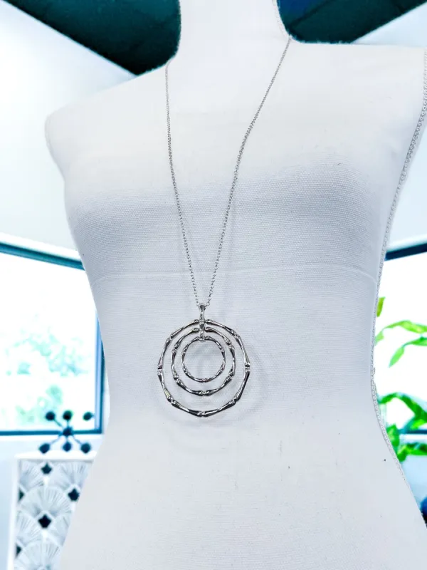 Layered Circle Necklace | Silver sold by ZZs