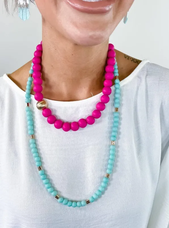 Wood Beaded Layered Necklace [NO RETURNS] sold by ZZs