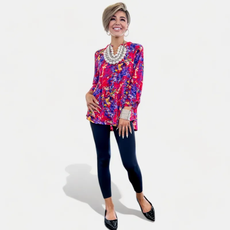 Multi Abstract Lizzy Top sold by ZZs