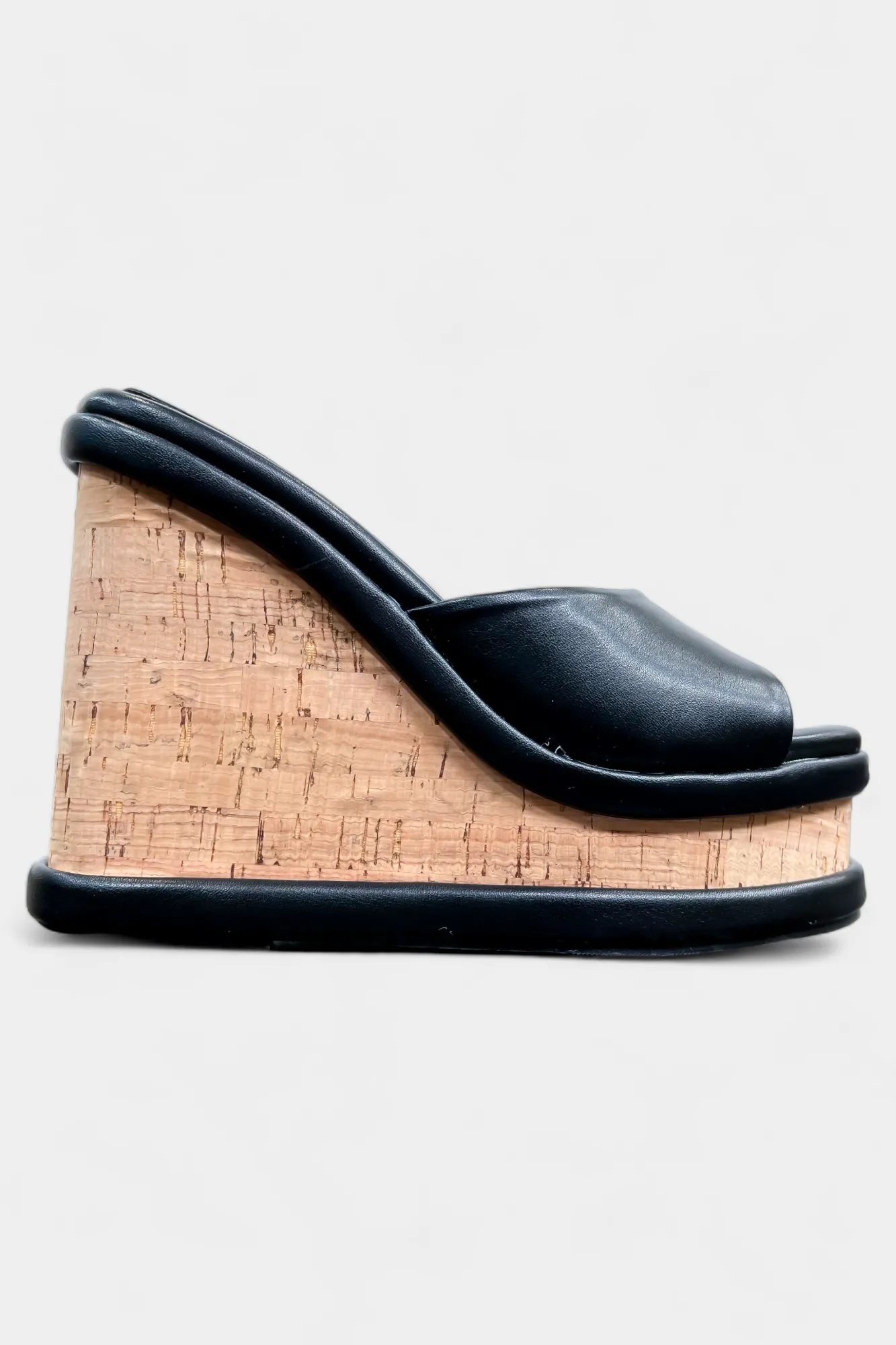 Black Cork Wedge Sandals sold by ZZs product image thumbnail 4