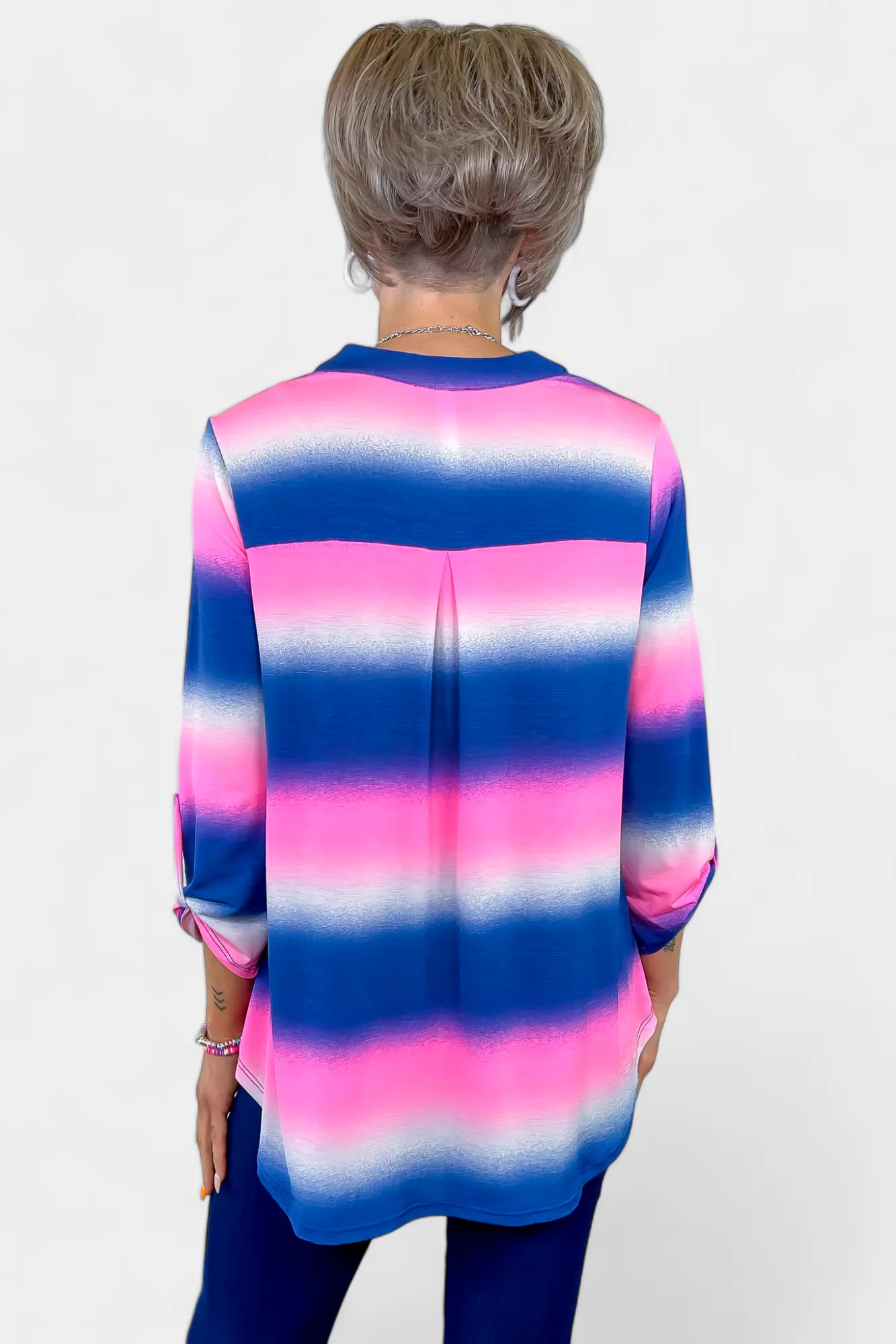 Blue Multi Striped Lizzy Top sold by ZZs product image thumbnail 5