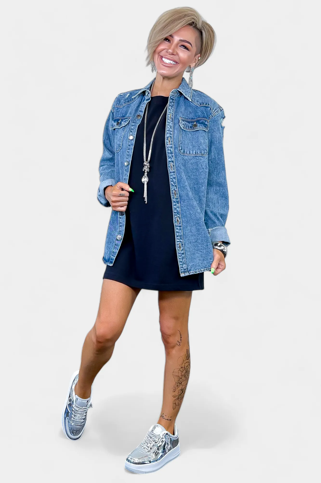 Distressed Denim Shirt sold by ZZs product image thumbnail 2