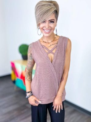 Brown Something Extra Reversible Tank [NO RETURNS] sold by ZZs