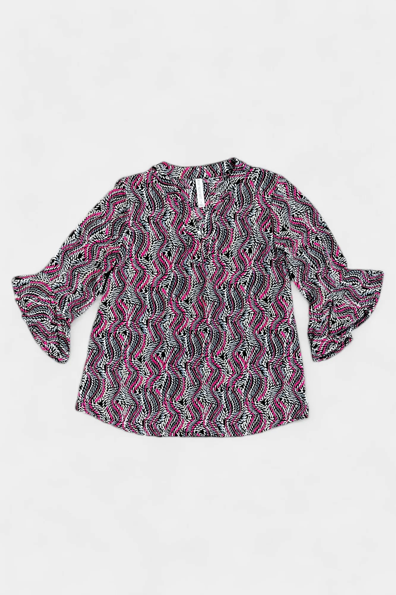 Black Multi Faith Bell Sleeve Top sold by ZZs product image thumbnail 2