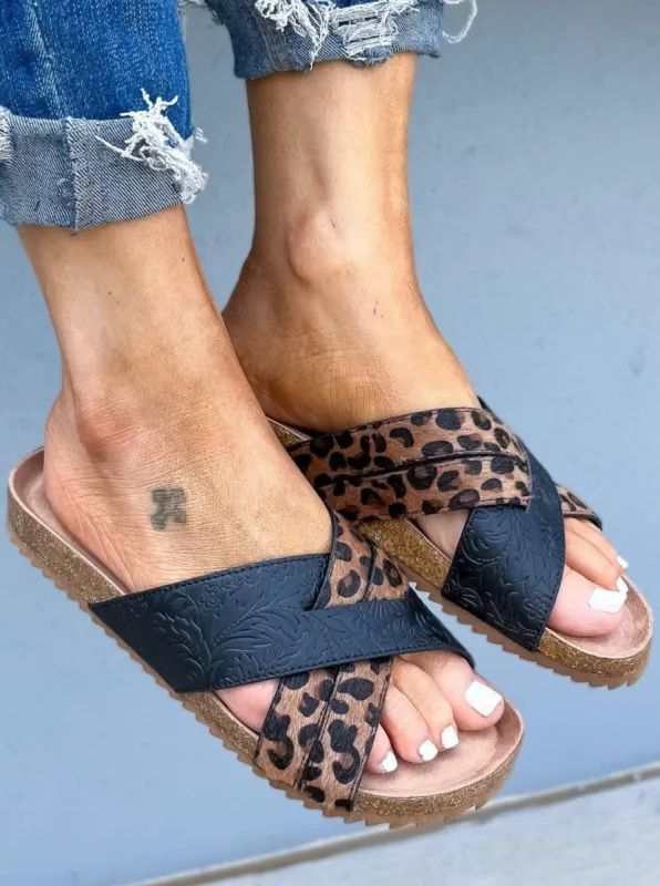 Leopard Ari Sandals [NO RETURNS] sold by ZZs